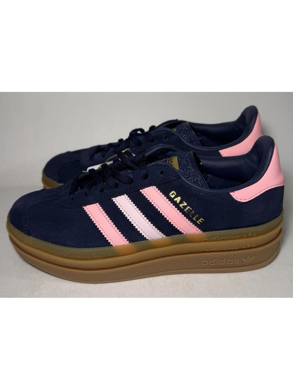Adidas Gazelle Bold J Sneaker Shoes JR5951 Indigo/Pink